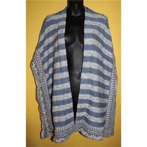NWT Chaps Dream Lake Cardigan Sweater Blue White 2X